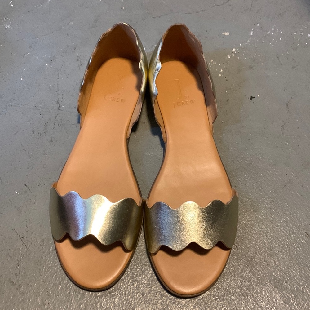 J.Crew size 8 gold sandals